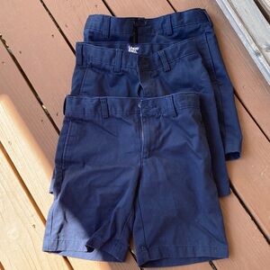 Three Lands' End Classic Navy Uniform Shorts Sz. 8H (Husky)